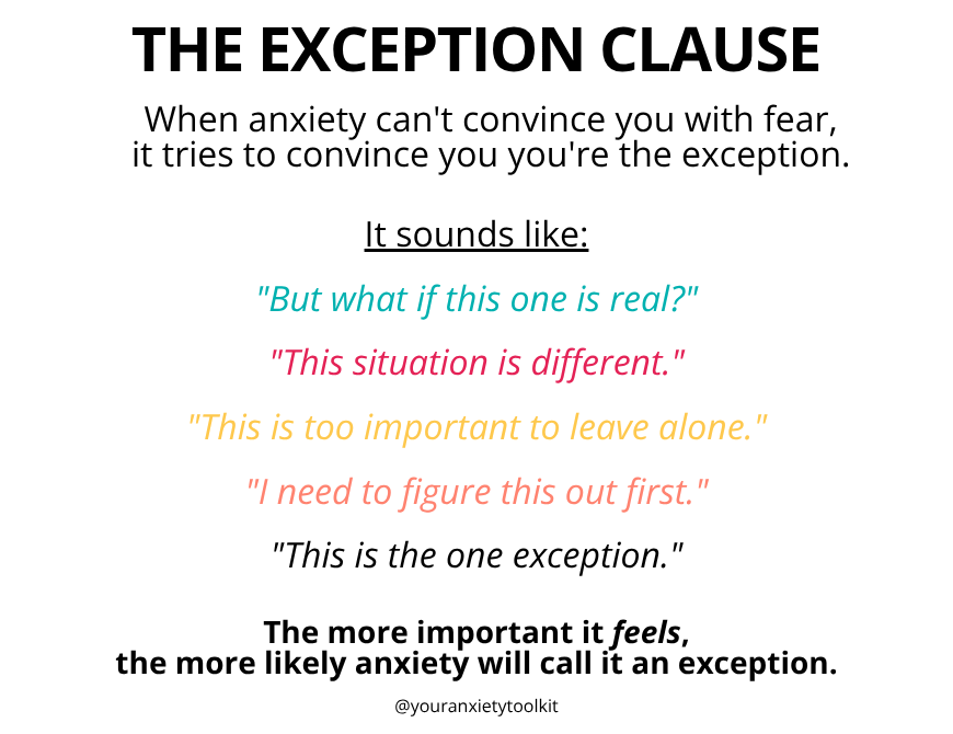 THE EXCEPTION CLAUSE